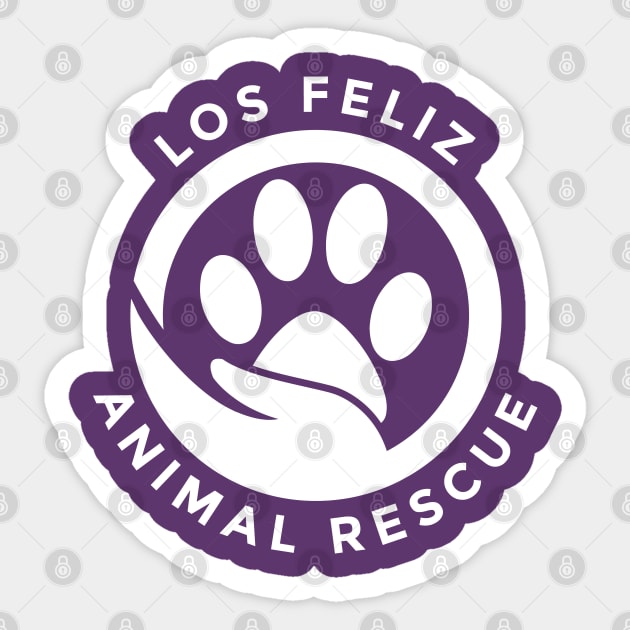 Los Feliz Animal Rescue White Logo Sticker by losfeliz